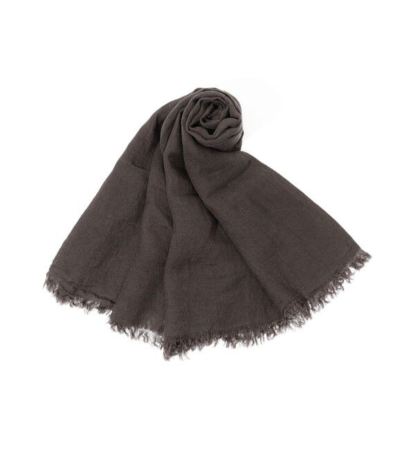 TOMORROWLAND GOODS「ASAUCE MELER リネンガーゼストール」|ストール|49 ダークブラウン