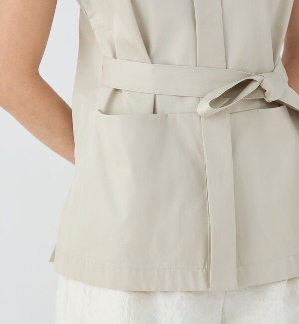 TOMORROWLAND collection「コットンギャバジン ワイドカラージレ」|ベスト・ジレ|