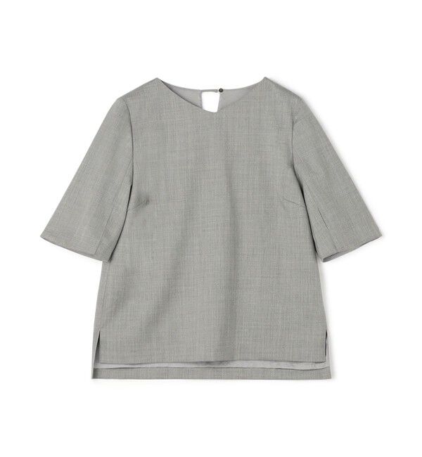 TOMORROWLAND collection「ファインウーステッドウール スリットスリーブブラウス」|シャツ・ブラウス|13 グレー