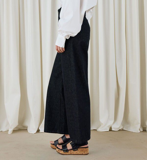DES PRES「ブラックデニム ラウンドパンツ」|デニム|