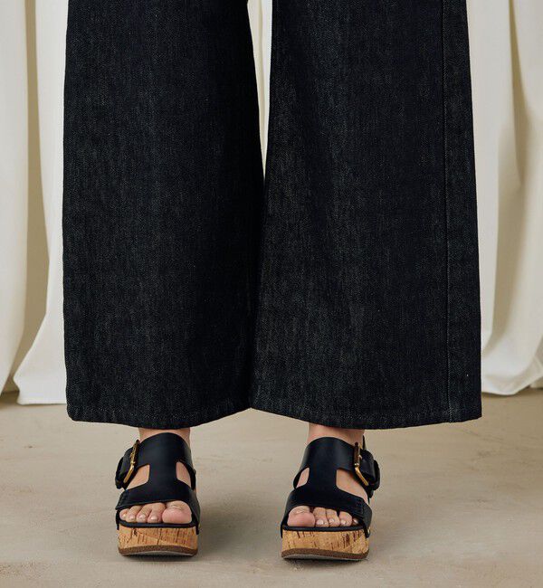 DES PRES「ブラックデニム ラウンドパンツ」|デニム|