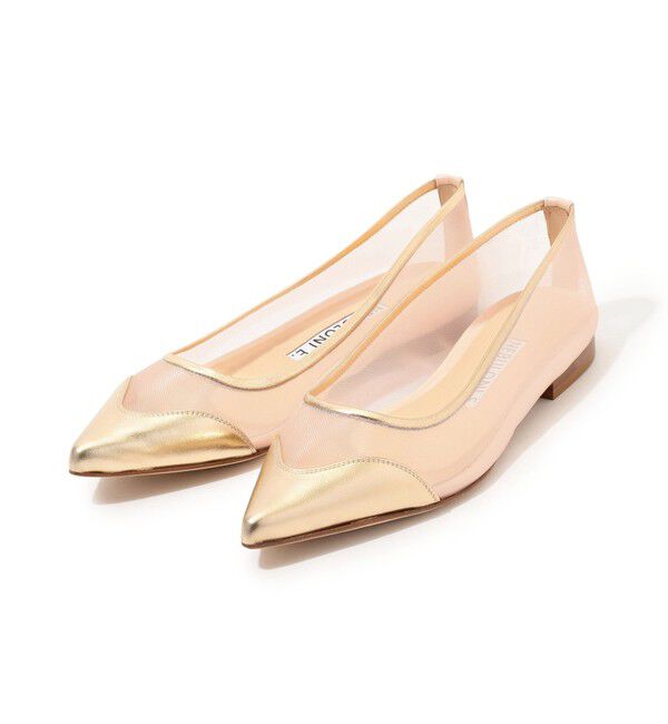 TOMORROWLAND GOODS「NEBULONI E.  MESH TULLE フラットパンプス」|パンプス|92 ゴールド系