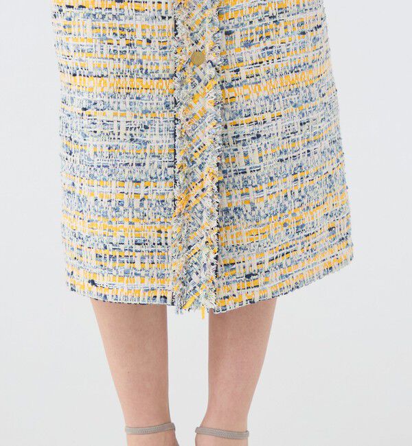 TOMORROWLAND collection「ジョーヌラインファンシー フロントボタンスカート」|タイト|