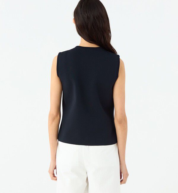 MACPHEE「ミラノリブ クルーネックベスト」|ベスト・ジレ|