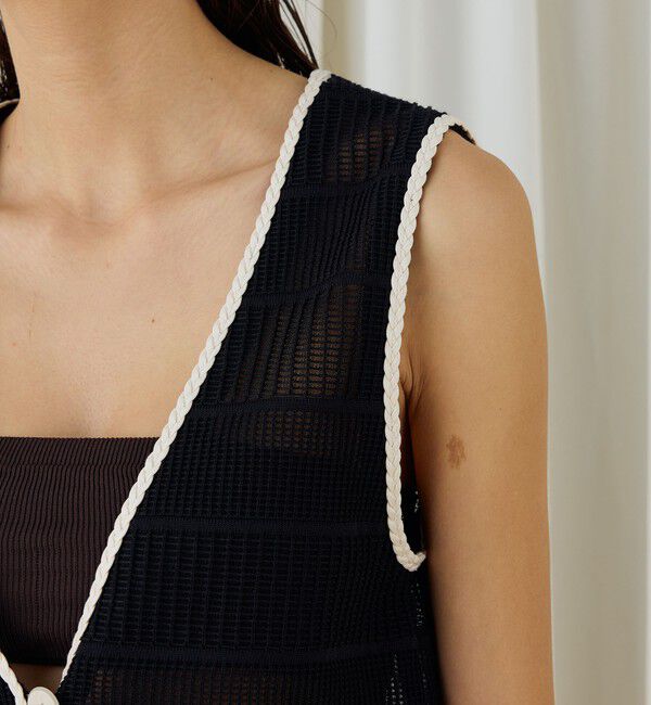 DES PRES「シアータックニット Vネックジレ」|ベスト・ジレ|