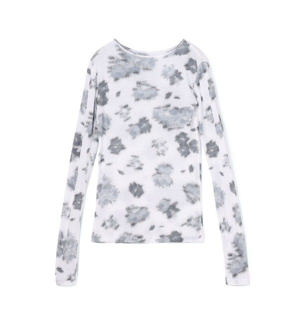 Edition「フラワープリント ロンスリーブトップス」|Tシャツ・カットソー|12 ホワイト系