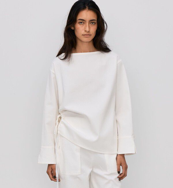 BACCA「コットンピケ サイドストリングブラウス」|シャツ・ブラウス|