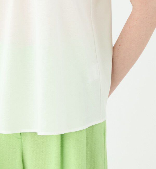 Ballsey「レースコンビ ラッフルフレアブラウス」|シャツ・ブラウス|