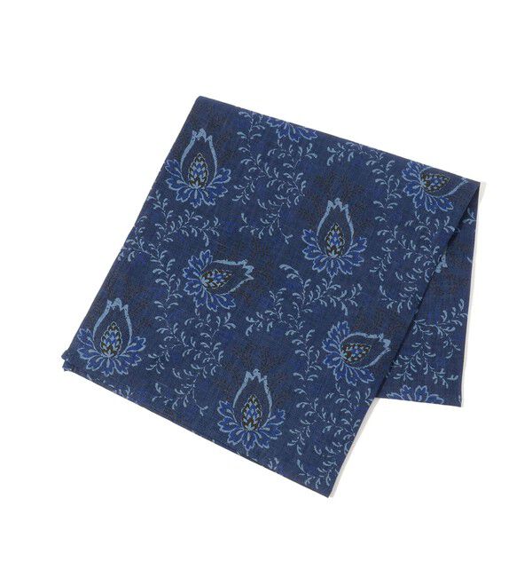 SOULEIADO「SOULEIADO リネンプリント バンダナ」|バンダナ・スカーフ|68 ネイビー系