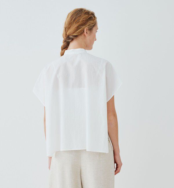 GALERIE VIE「コットンタイプライター スタンドネック ボックスシャツ」|シャツ・ブラウス|