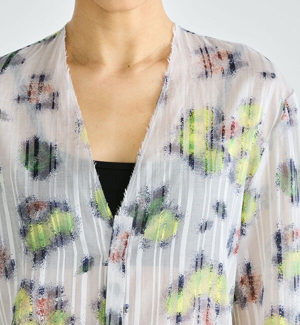 Edition「フラワープリント Vネックシャツ」|シャツ・ブラウス|