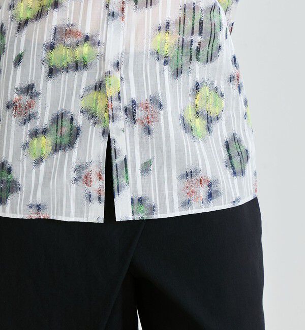 Edition「フラワープリント Vネックシャツ」|シャツ・ブラウス|