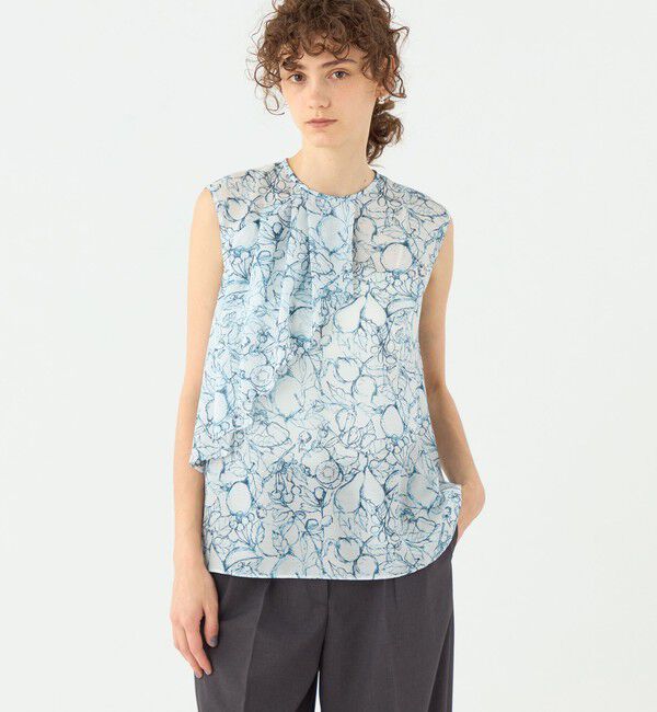 TOMORROWLAND collection「レモンスケッチ タックフレアブラウス」|シャツ・ブラウス|