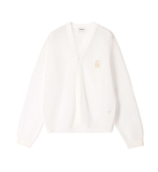CABaN「シアーナイロン Vネックカーディガン」|ニット・セーター|11 ホワイト