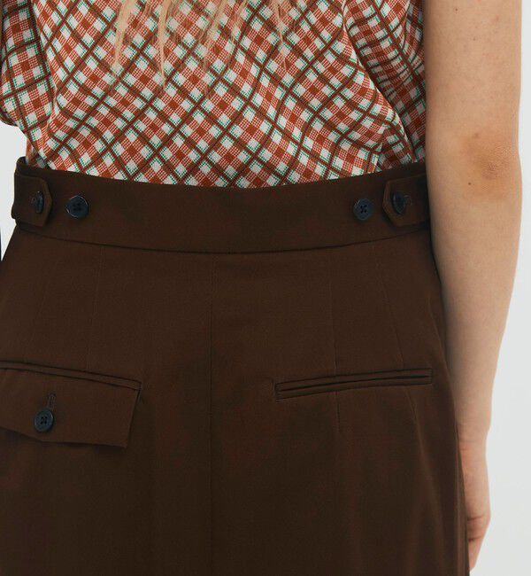 CABaN「コットンギャバジン 2タックロングスカート」|スカート|