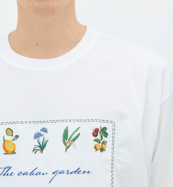 CABaN「CABaN スビンコットン GREEN SHOWERプリントTシャツ」|Tシャツ・カットソー|