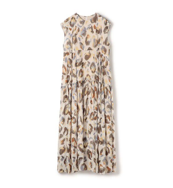 Ballsey「ドロップシェルプリント ティアードワンピース」|ワンピース|42 ベージュ系