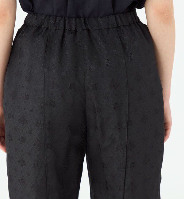SOULEIADO「ポリエステルレーヨンプリント タックテーパードパンツ」|その他|