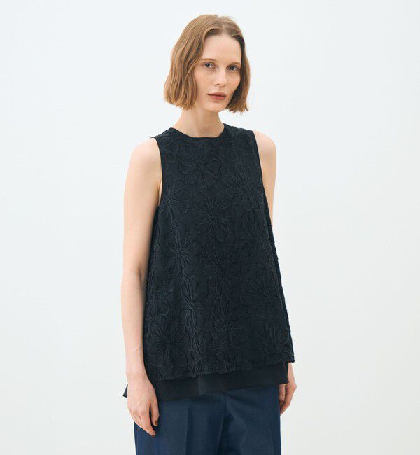TOMORROWLAND collection「レーヌエンブロイダリー スリーブレスブラウス」|シャツ・ブラウス|