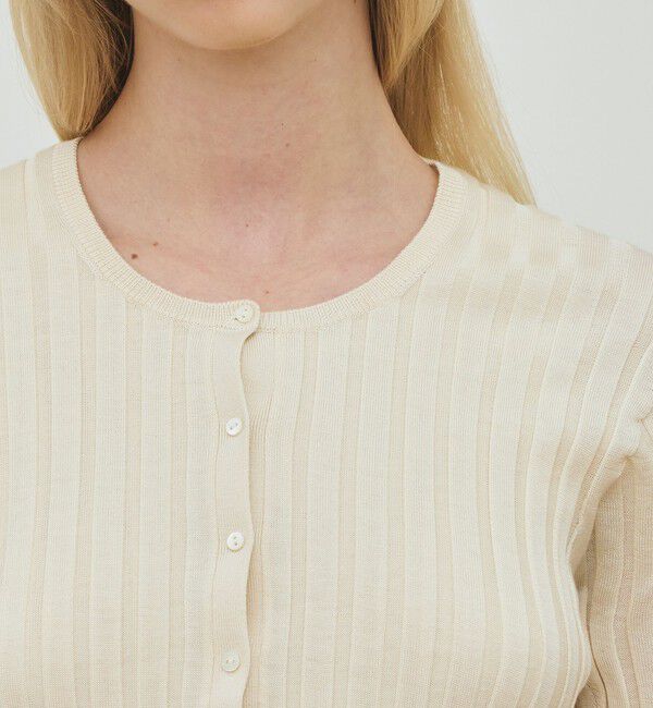 DES PRES「ドメスティックスパンシルク ハーフスリーブカーディガン」|カーディガン|