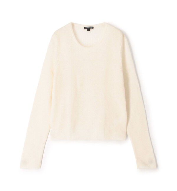 JAMES PERSE「ソフトフェザーウェイトカシミヤ クルーネックプルオーバー WOKC3076」|ニット・セーター|41 ライトベージュ