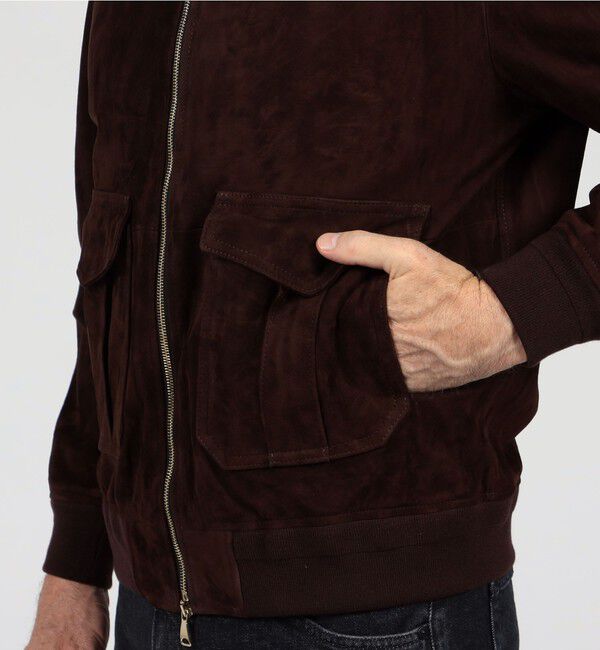 TOMORROWLAND MENS「【別注】EMMETI AKRON ラムレザー スエードブルゾン」|ブルゾン・スタジャン|