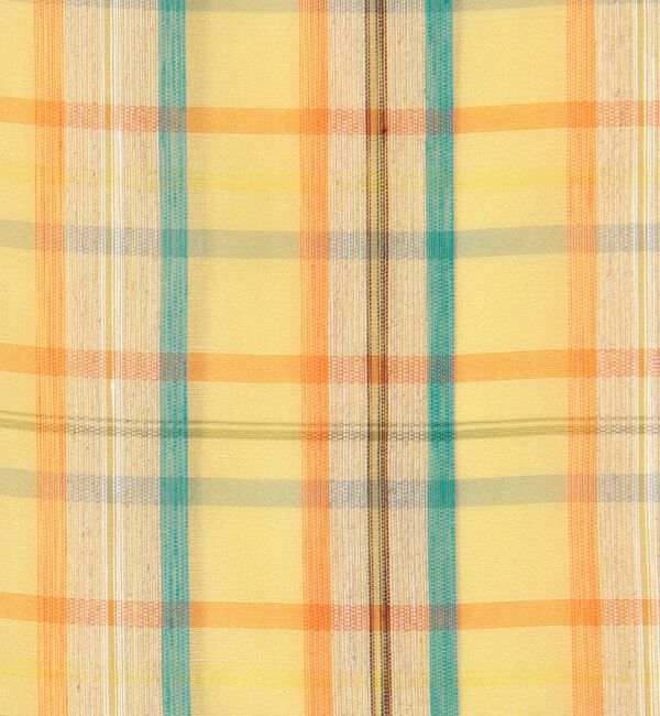 CABaN「リネンシルクオーガンジーチェック フロンタブルワンピース」|ワンピース|