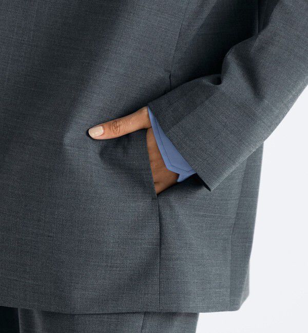 Edition「Super140's トロピカルウール ノーカラージャケット」|ノーカラージャケット|