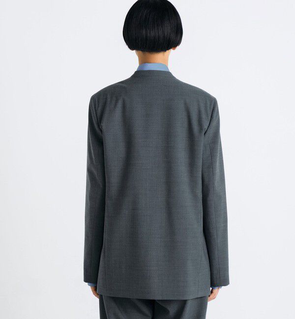 Edition「Super140's トロピカルウール ノーカラージャケット」|ノーカラージャケット|