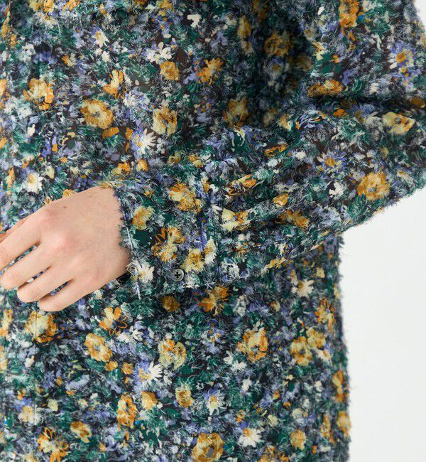 SOULEIADO「ラメカットジャカード ワイドカラーブラウス」|シャツ・ブラウス|