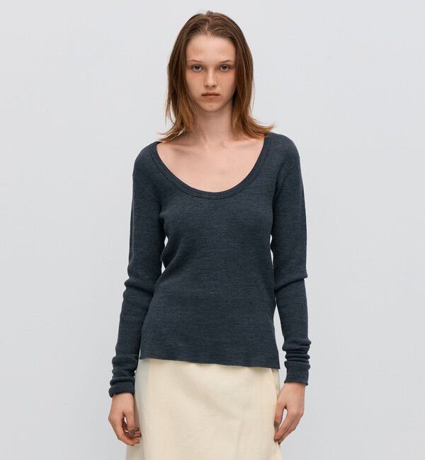 BACCA「ウールワッフルジャージー フィットカットソー」|Tシャツ・カットソー|