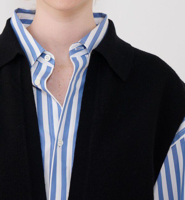 GALERIE VIE「ボイルドウール ポロカラーベスト」|ベスト・ジレ|
