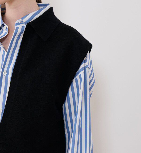 GALERIE VIE「ボイルドウール ポロカラーベスト」|ベスト・ジレ|