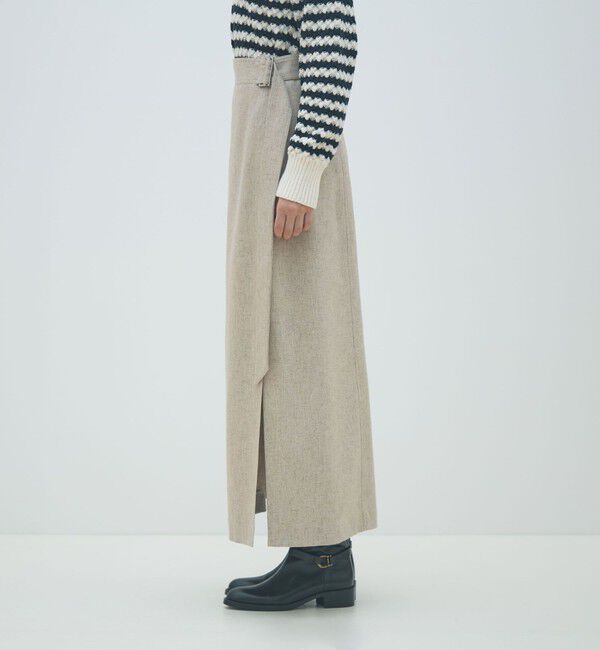 MACPHEE「ネップツイード マキシスカート」|台形|