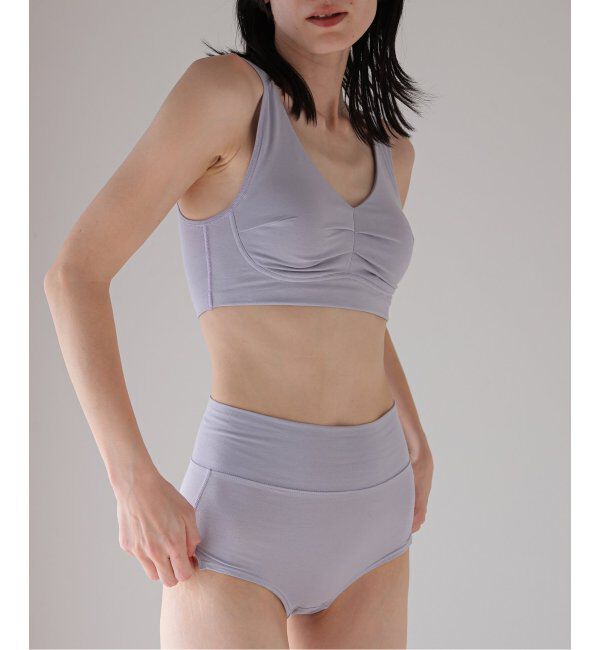 EMILYWEEK「【NEUTRAL】オーガニックコットン混カバレッジブラ（グリーン、パープル）」|インナー|