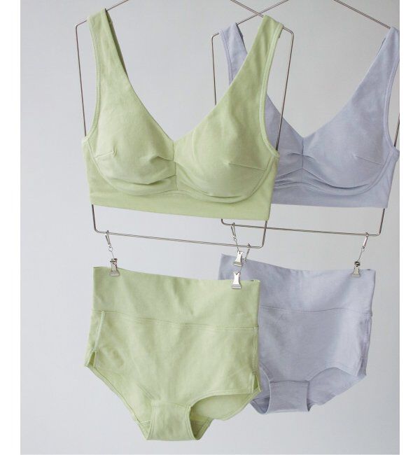 EMILYWEEK「【NEUTRAL】オーガニックコットン混カバレッジブラ（グリーン、パープル）」|インナー|