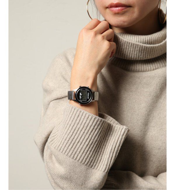 HIROB「【VAGUE WATCH/ヴァーグウォッチ】 Snoopy Digital Watch DG2000 34mm」|腕時計|シルバー