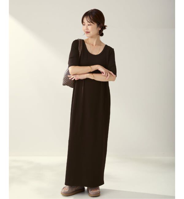 Plage「《追加》Rib ハーフスリーブ ワンピース 4」|ワンピース|