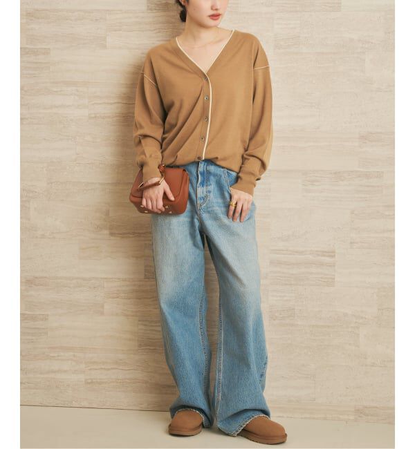 Plage「TWO TONE Vネック カーディガン」|カーディガン|