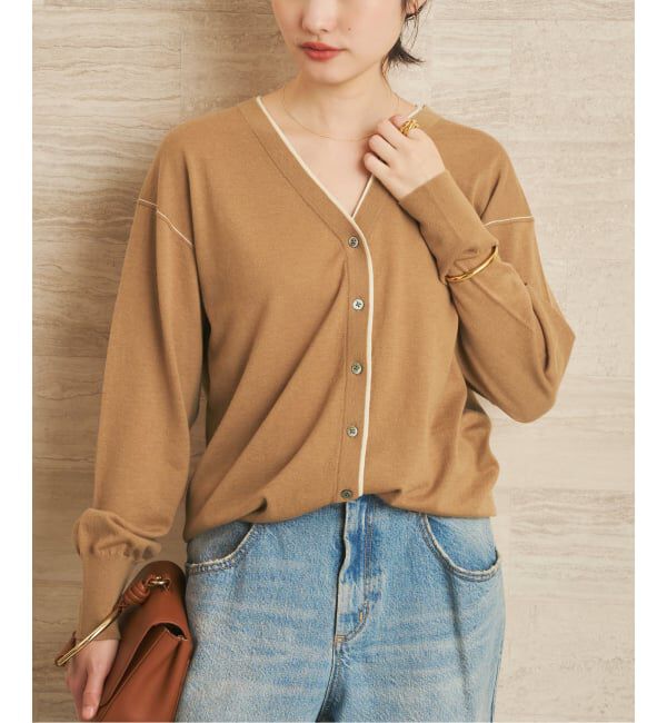 Plage「TWO TONE Vネック カーディガン」|カーディガン|