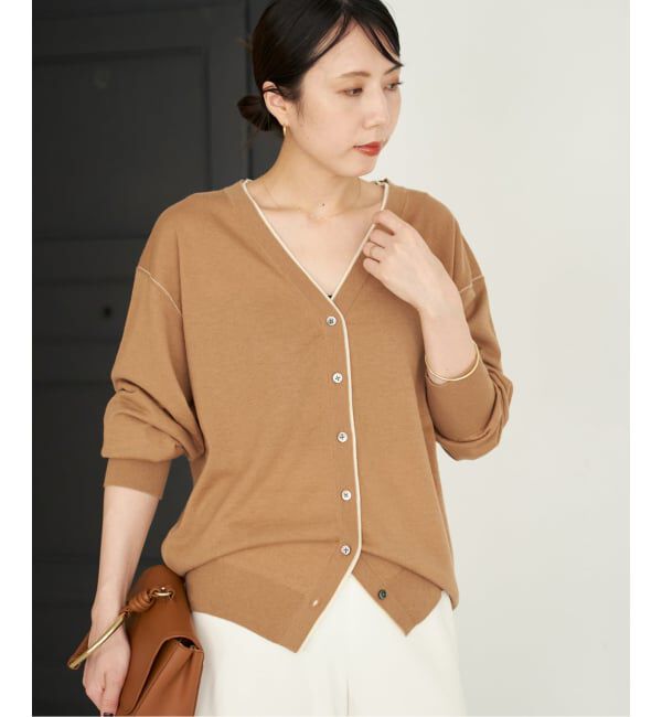 Plage「TWO TONE Vネック カーディガン」|カーディガン|
