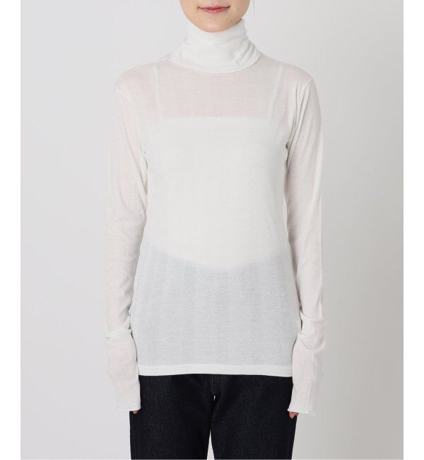 SLOBE IENA「《追加》MILLER/ミラー SLOBE別注 SHEER RIB タートルネック」|Tシャツ・カットソー|