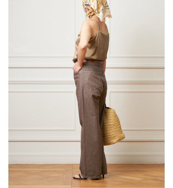 IENA LA BOUCLE「IENA LA BOUCLE ストレートカラーデニムパンツ」|デニム|