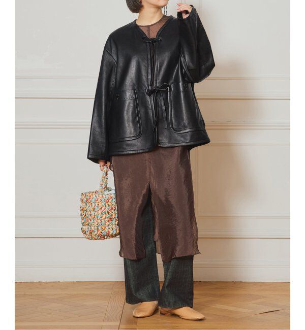 IENA LA BOUCLE「IENA LA BOUCLE レザーストリングブルゾン」|その他|