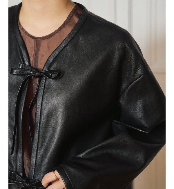 IENA LA BOUCLE「IENA LA BOUCLE レザーストリングブルゾン」|その他|