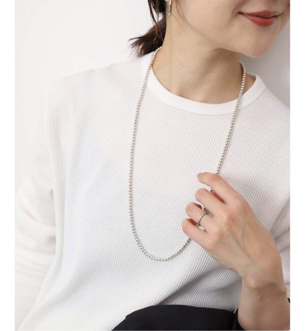 SLOBE IENA「《追加2》SLOBE メタルビーズネックレス」|ネックレス|シルバー