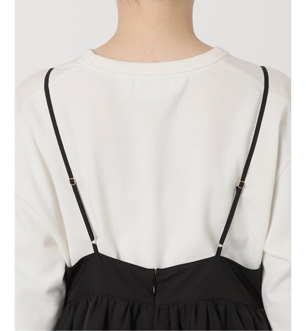 SLOBE IENA「《WEB限定/追加》タフタギャザーキャミワンピース」|ワンピース|