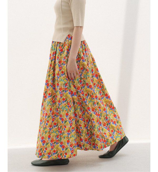 IENA「B. Deveauxフレアスカート」|スカート|オレンジ