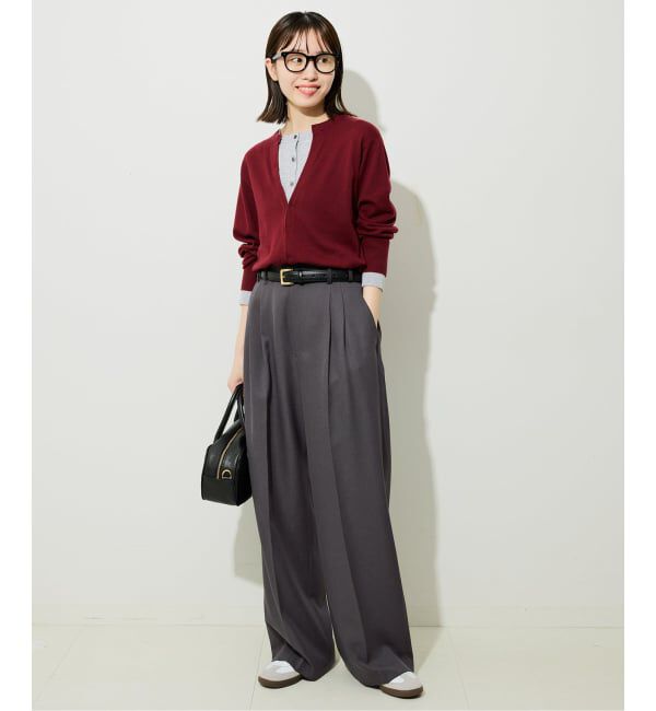 SLOBE IENA「PEツイルワイド2タックスラックス」|スラックス|