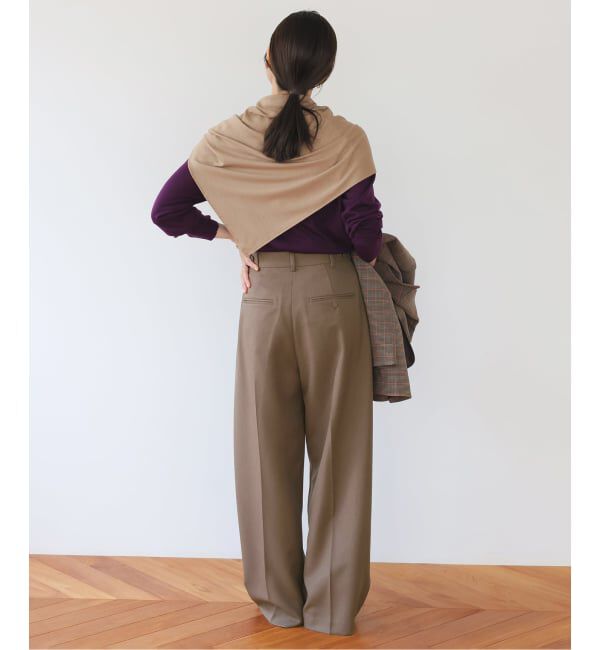 SLOBE IENA「PEツイルワイド2タックスラックス」|スラックス|